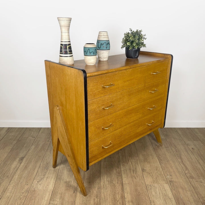 Commode scandinave pieds compas années 60