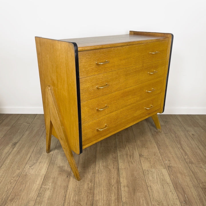 Commode scandinave pieds compas années 60