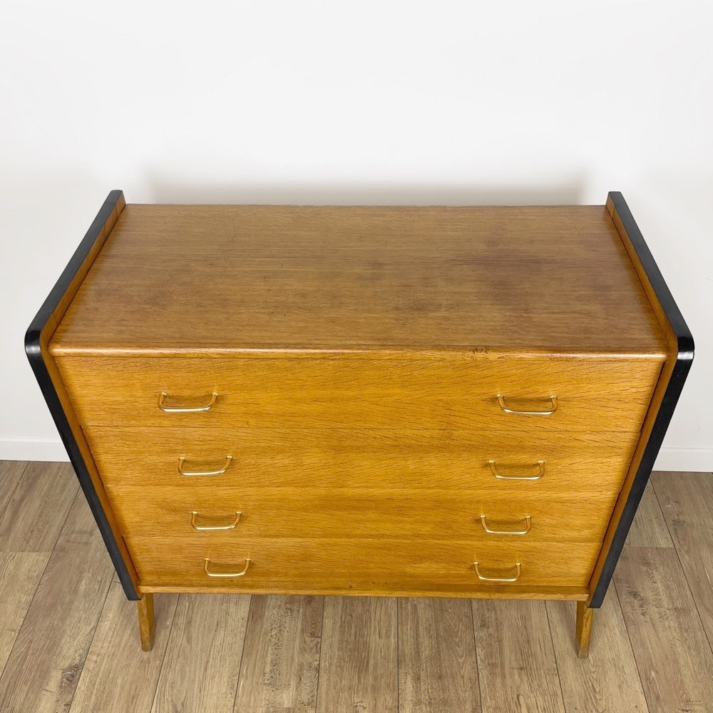 Commode scandinave pieds compas années 60