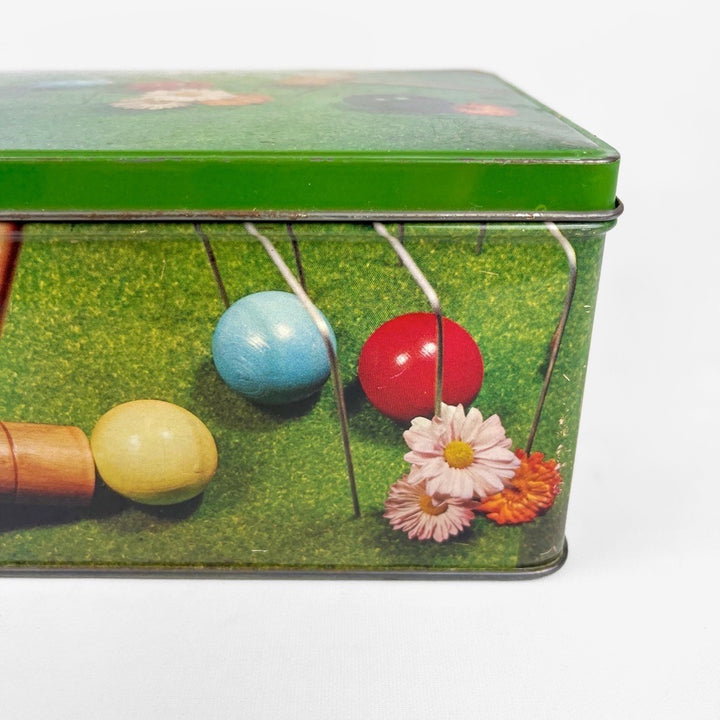 Boîte sérigraphie Van Melle jeu de croquet 1950