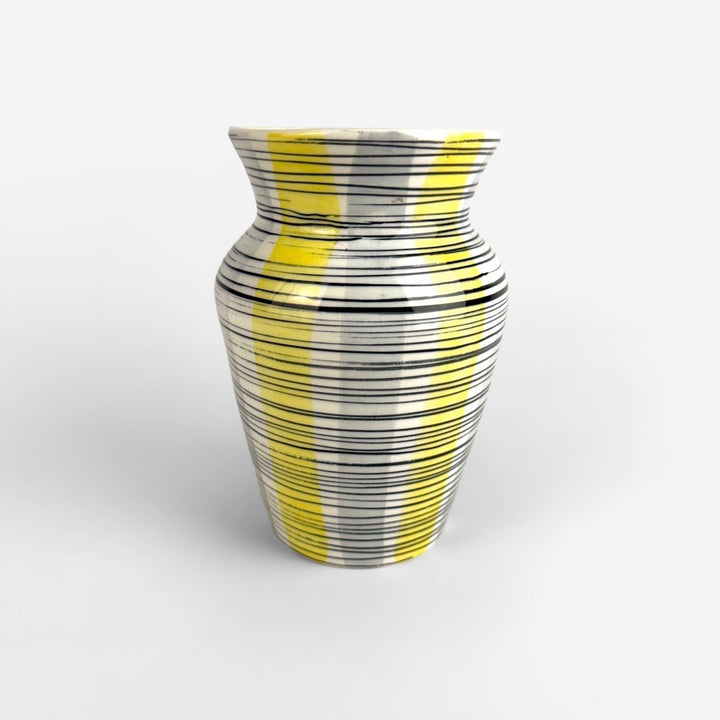 Vase Alessio Tasca décor géométrique années 50