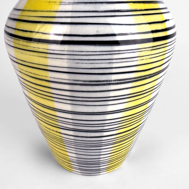 Vase Alessio Tasca décor géométrique années 50