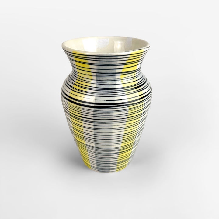 Vase Alessio Tasca décor géométrique années 50