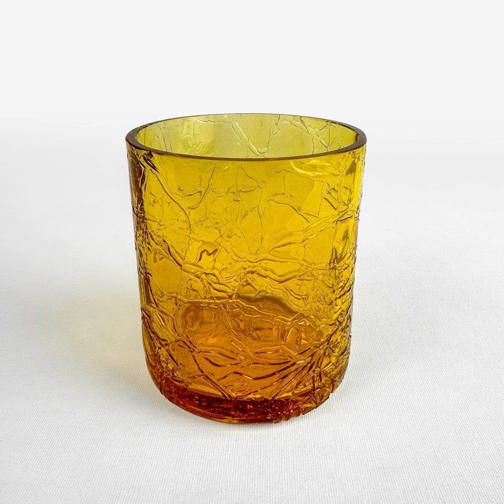 Verres à whisky ambrés soufflés années 70